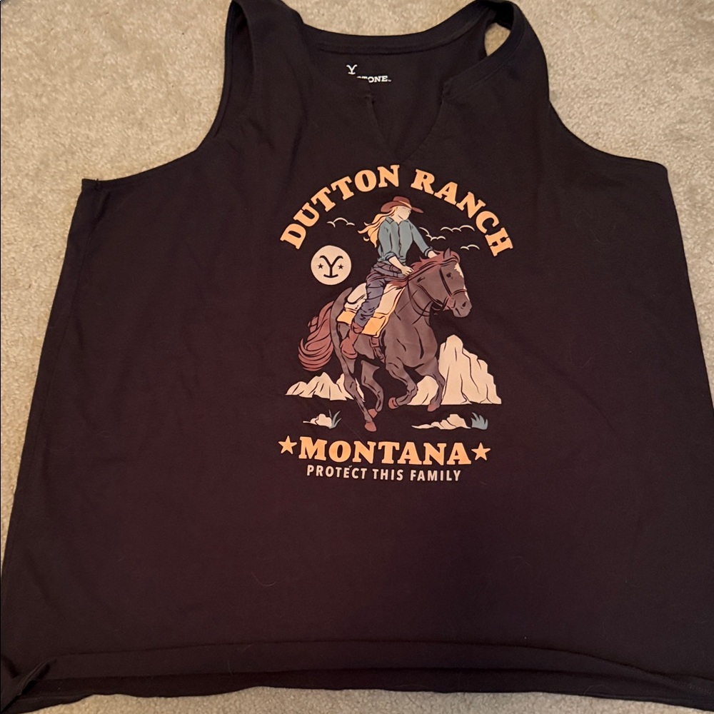 Brown Dutton Ranch Graphic Tank Top